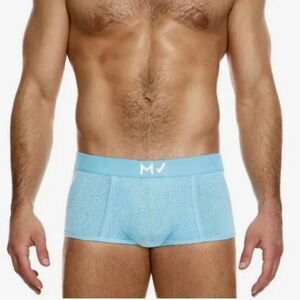 Mens Modus Vivendi Plain Knit Trunk in Baby Blue - Large, NWT